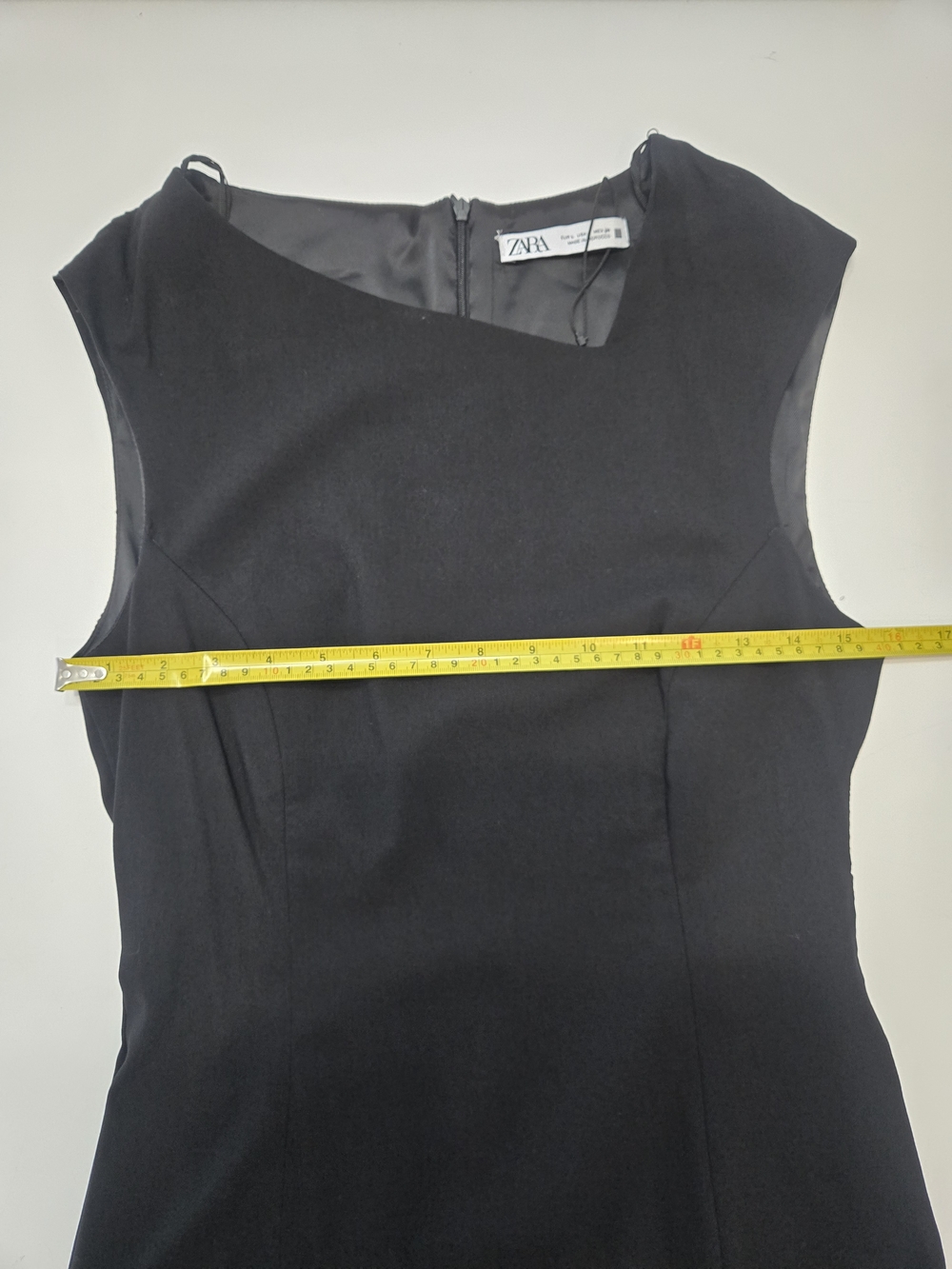 Zara black midi dress in L with side cut outs and asymmetric neck line New - Picture 11 of 16